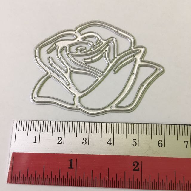 DC3 Rose And Leaves Die Cut, Hobbies & Toys, Stationery & Craft, Craft
