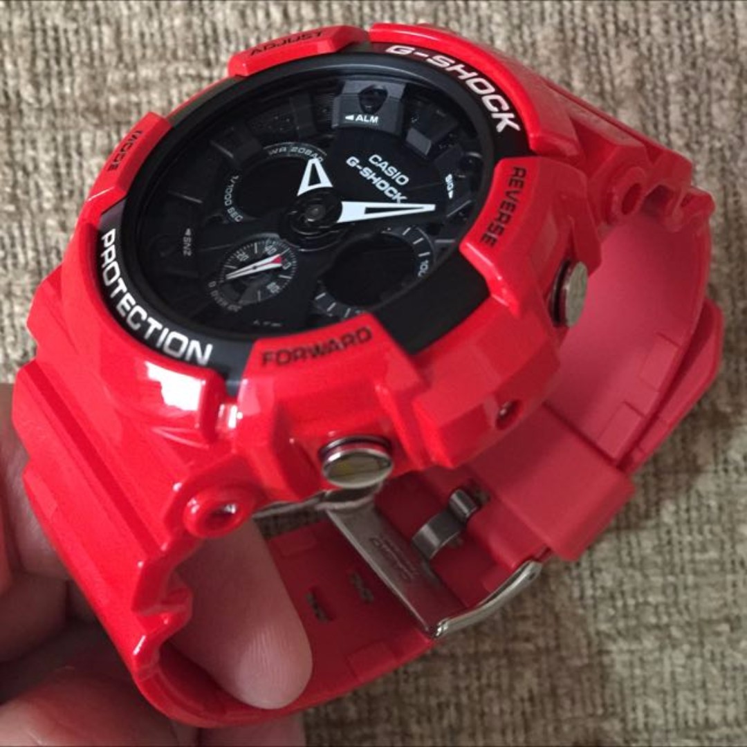 BRAND NEW 100 AUTHENTIC FERRARI RED Casio G Shock GA 201RD 4A GA 201