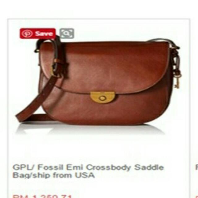 Fossil Emi Crossbody Saddle Bag, Women's Fashion, Bags & Wallets