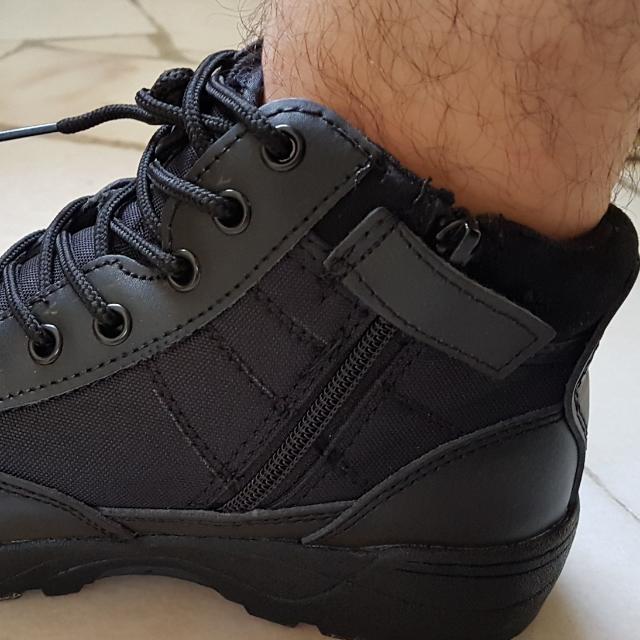 Tactical boots low store cut
