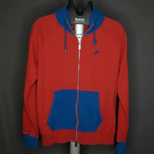 red and blue nike sweater