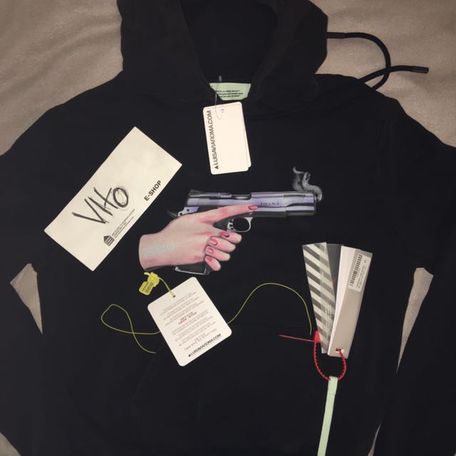 Off white gun hoodie store