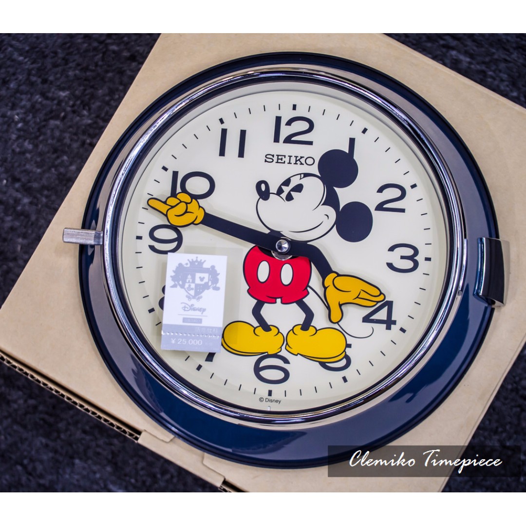 Seiko mickey mouse on sale wall clock