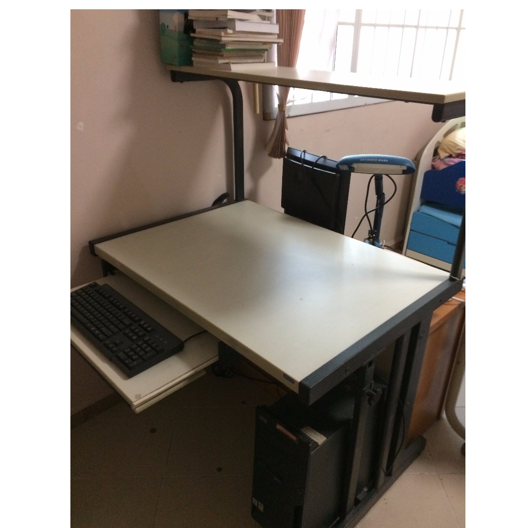 Sitoca Computer Desk With Top Shelf Furniture Tables Chairs On