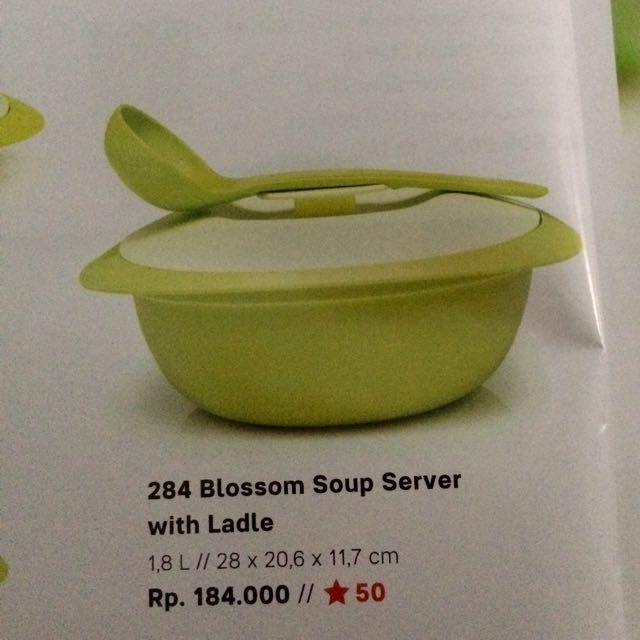 Blossom Soup Server With Ladle Kitchen Appliances Di Carousell