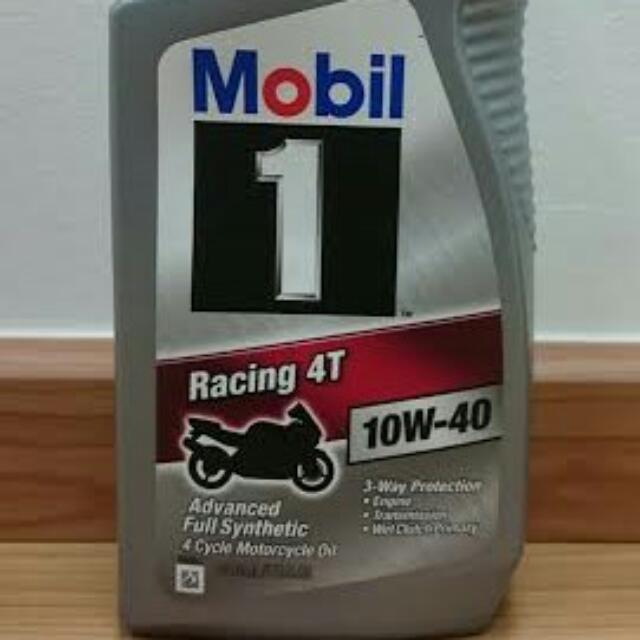 Mobil 1 Racing 4T 10w40 Full Synthetic Engine Oil, Motorcycles