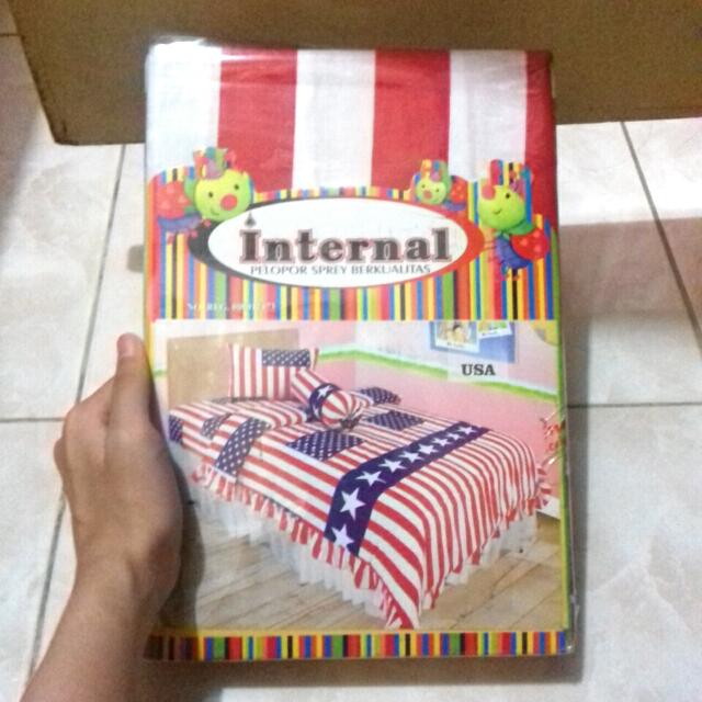 Sprei Kasur 1 Badan Bendera Amerika Perabotan Rumah Di Carousell