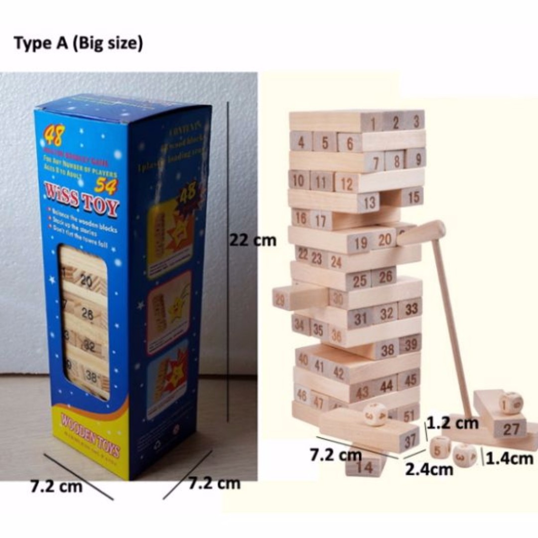 Wooded wiss toy/ Jenga **amilton bradley game** Early Learning**Learning  Toy**