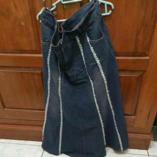 Rok Panjang Jeans Bigsize