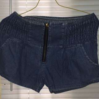 Denim short pants