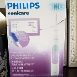 【全新未拆封2年保固】飛利浦 PHILIPS 護齦音波振動牙刷-紫色【4合1旅行組】