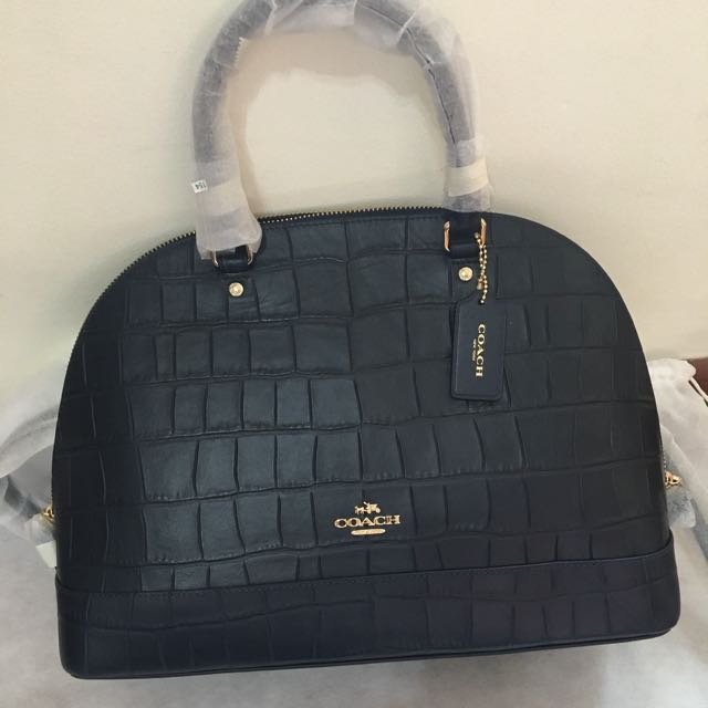 coach croc embossed bag