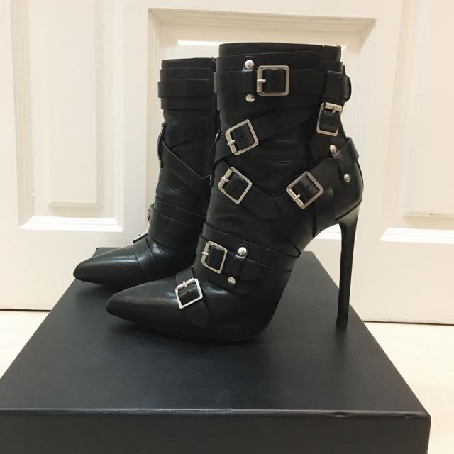 ysl buckle boots