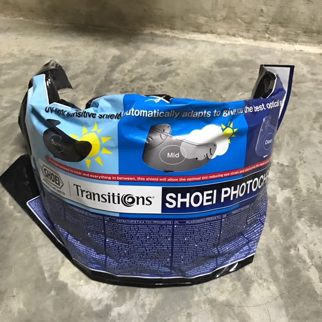 Shoei CWR 1 smoke photochromic transition visor for X Spirit X14
