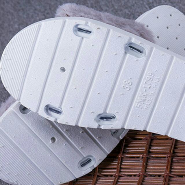 Furry discount slipper sandals