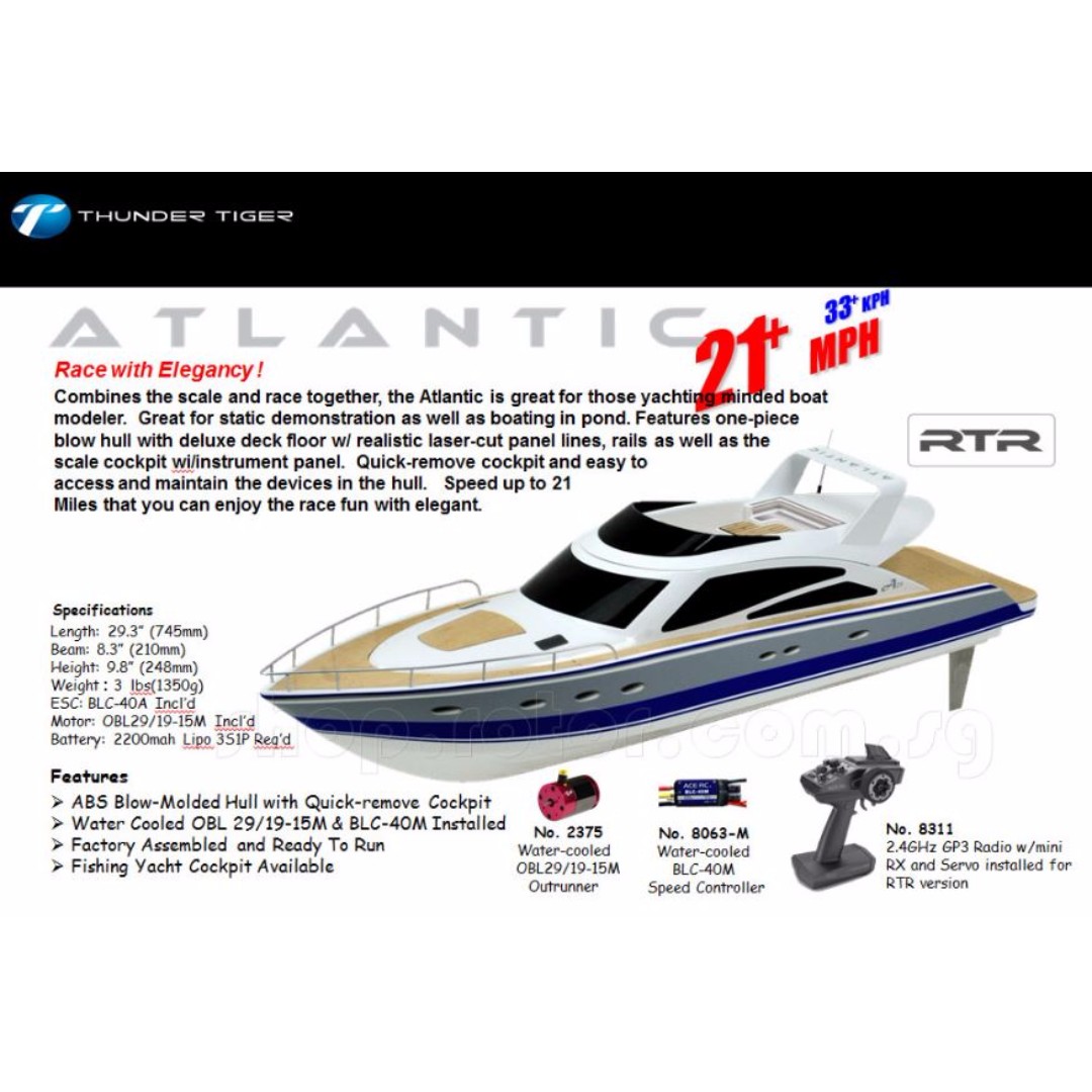 thunder tiger atlantic motor yacht