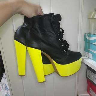 Neon Platform Boots
