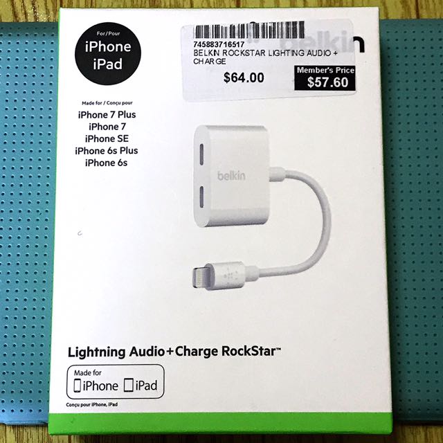 Belkin Lightning Audio Charge Rockstar Splitter Adapter Mobile Phones Tablets Mobile Tablet Accessories On Carousell