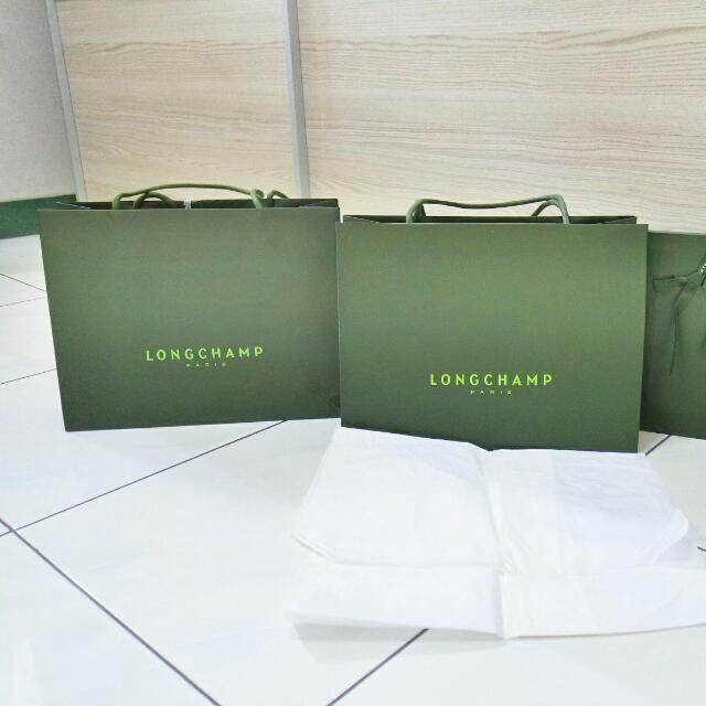 Paper bag longchamp sale