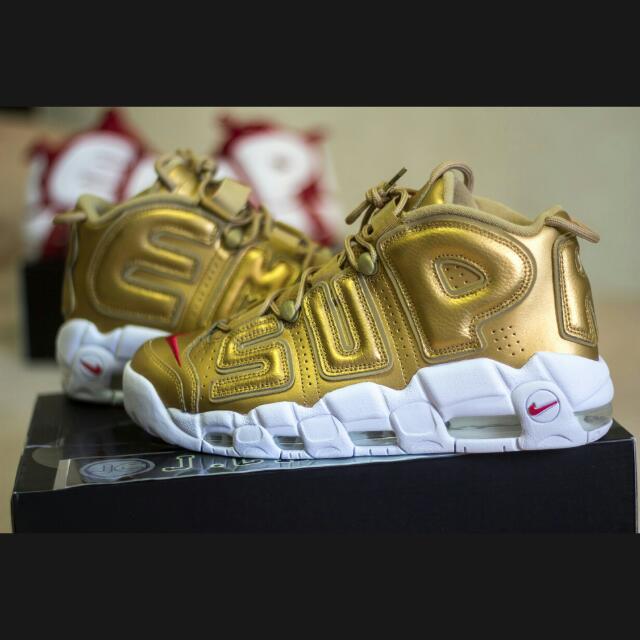 supreme x nike uptempo gold