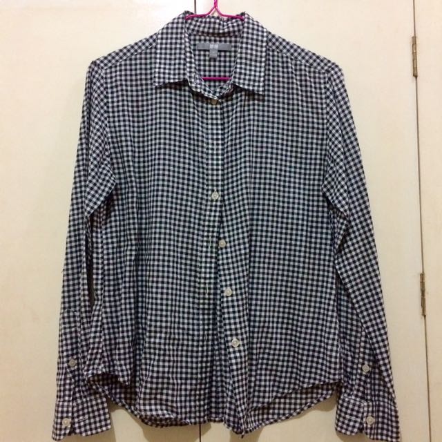 uniqlo checkered polo