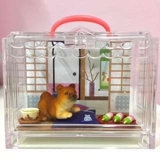 絕版🇯🇵Re-ment日本可愛動物盒玩 小柴犬🐕附糰子🍡抹茶🍵坐墊