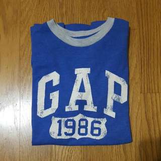 Gap kids XL 寶藍 logo  1986 小版男裝
