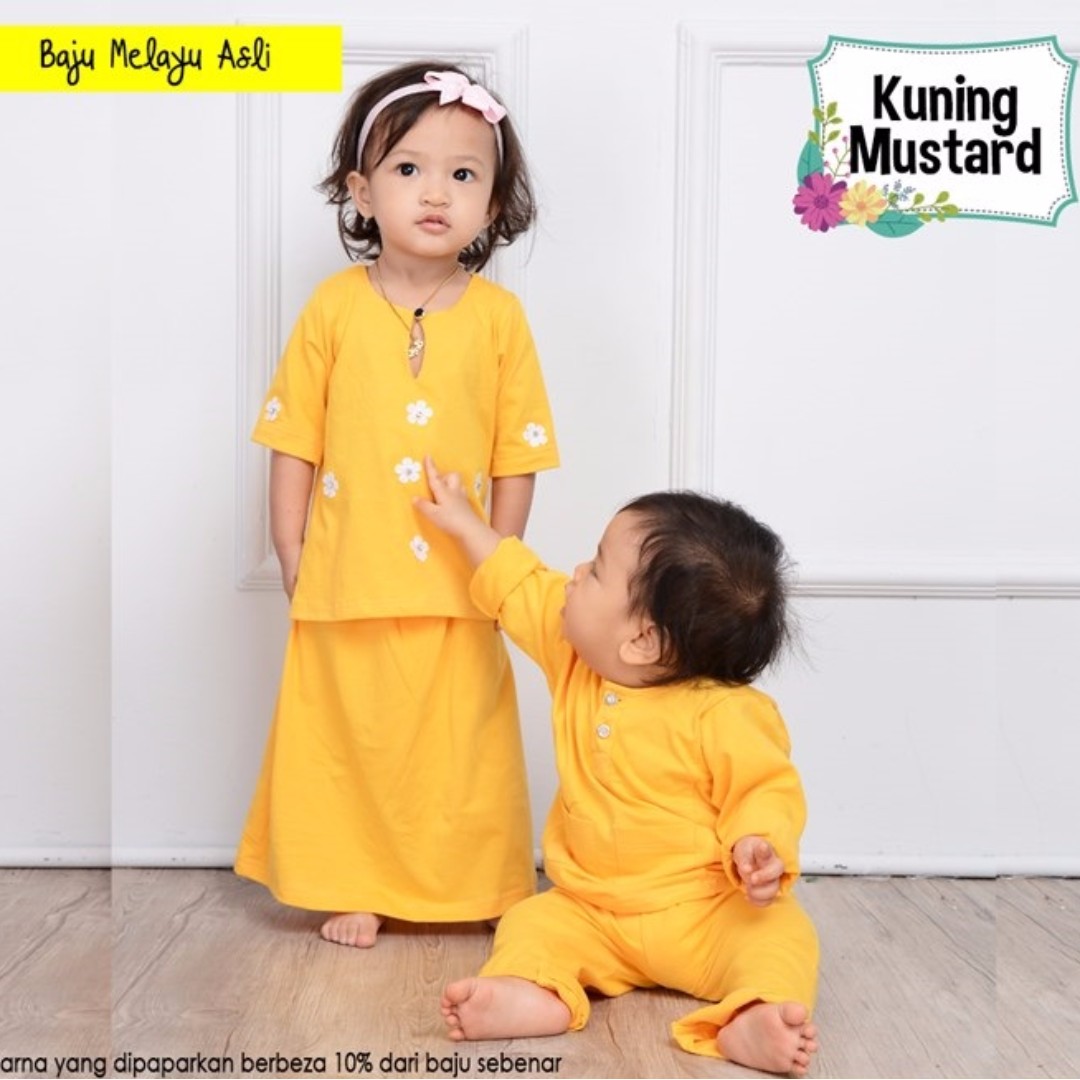 BAJU MELAYU KIDS KUNING MUSTARD Bayi Kanak kanak 