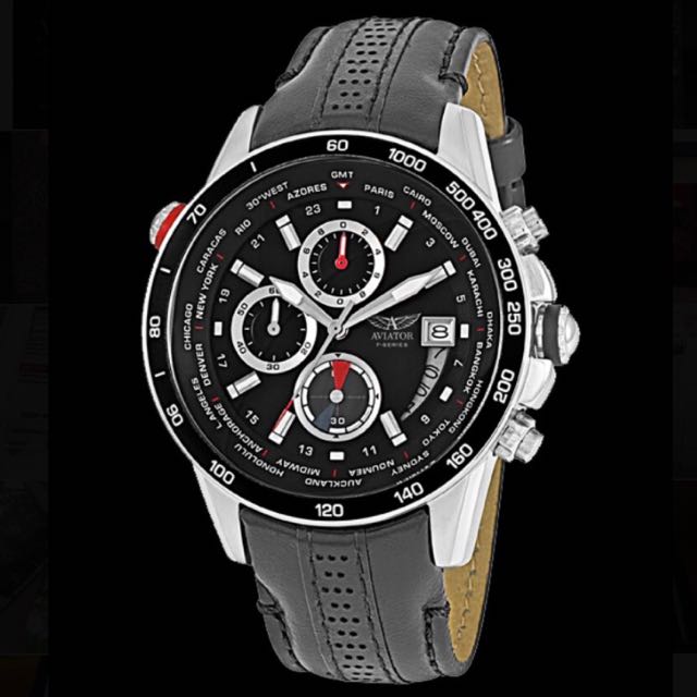 black aviator watch
