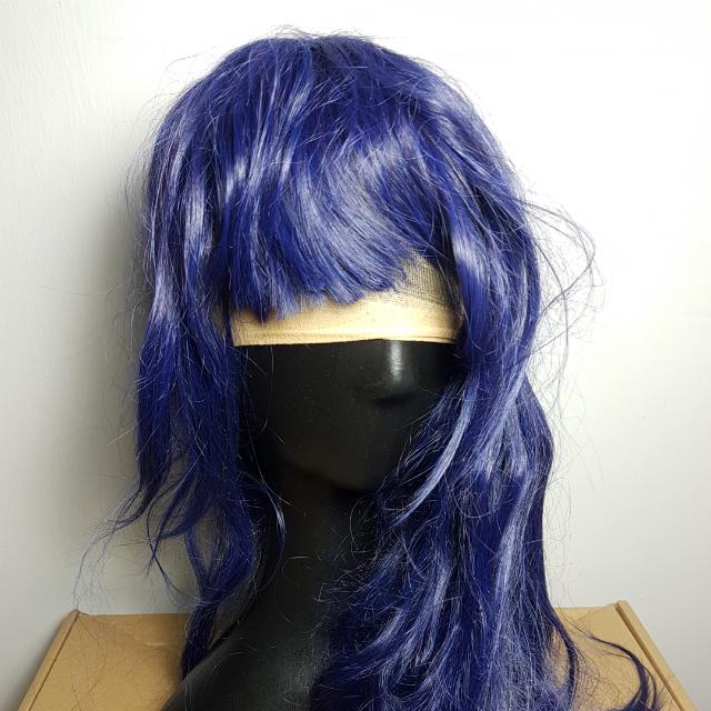 Bluish Purple Shoulder Length Hair Wig 13 Women S Fashion