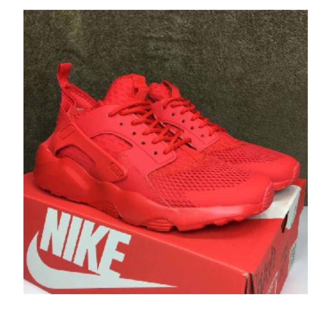 kasut sneakers Nike Huarache all red 