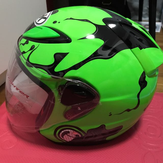Nhk Road Fighter Helmet Green Black Motorcycles Motorcycle Apparel On Carousell Nhk Road Fighter Helmet Green Black Motorcycles Motorcycle Apparel On Carousell