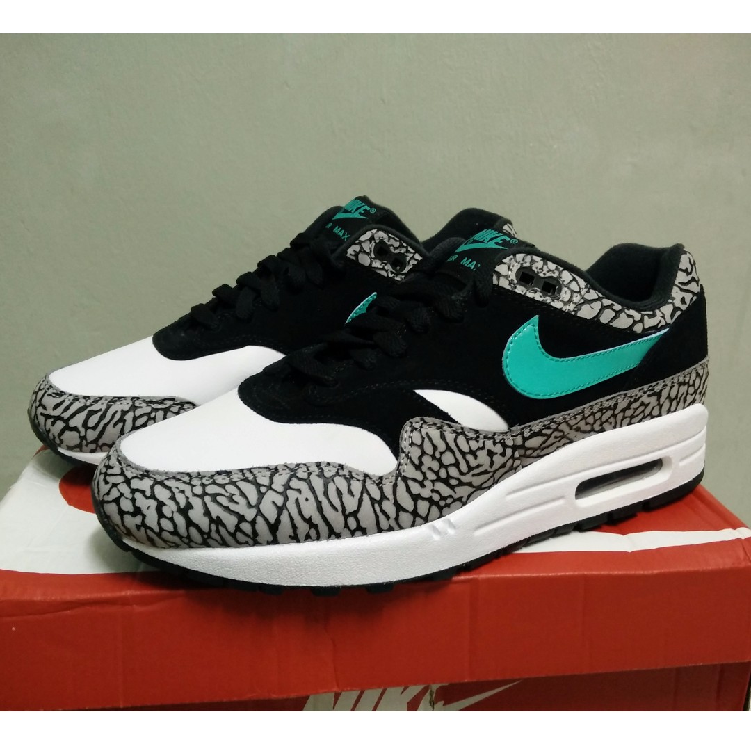 bom hoe alcohol Nike Air Max 1 x atmos Elephant Print, Men's Fashion, Footwear, Sneakers on  Carousell