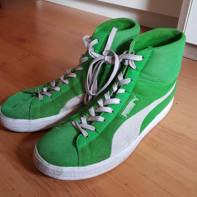 PUMA High Cut Neon Green Shoes 