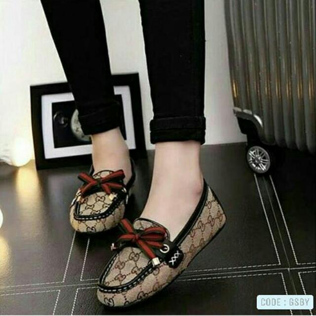 sepatu flat gucci