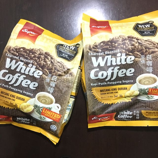 Super White Coffee Musang King Durian Food Drinks Packaged Instant Food On Carousell