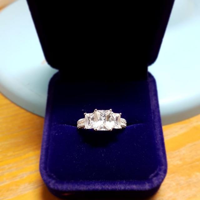 White Gold Plated SONA Simulated CZ Engagement Ring Women s