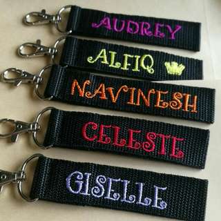Embroidered Name/Key/Bags / Luggage Tags