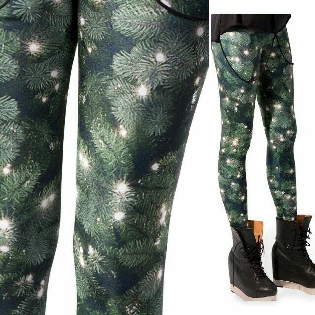 Black Milk Clothing Christmas Tree Leggings Size Small In Great