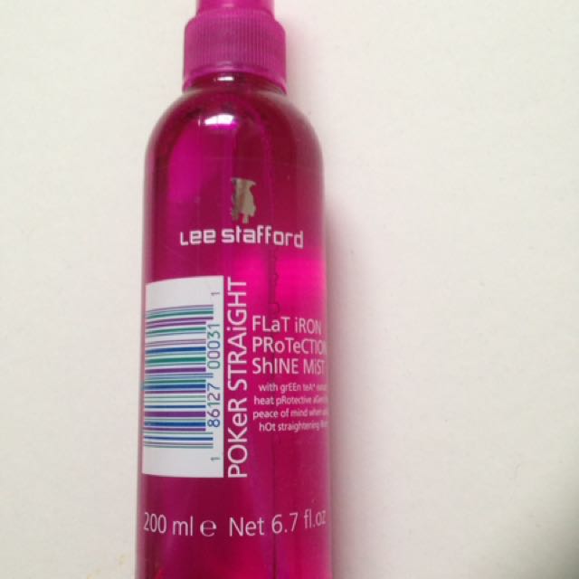 lee stafford flat iron protection shine mist