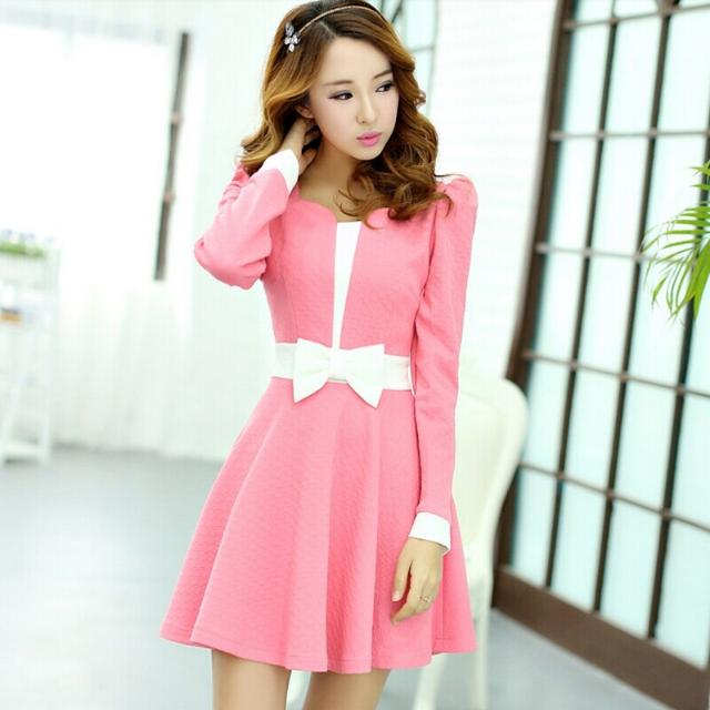 NEW! Cute Korean Pink Pastel Bow Dress, Women's Fashion, Dresses & Sets ...
