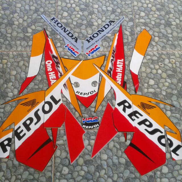 Stiker Motor Honda Blade Repsol 2011 Motorbikes On Carousell