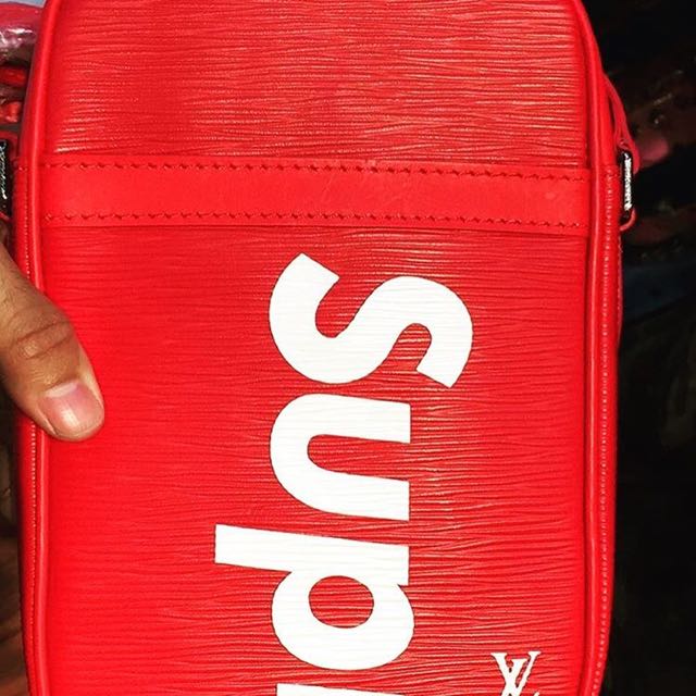 Supreme x LV Pouch Bag, Men's Fashion, Bags, Belt bags, Clutches and