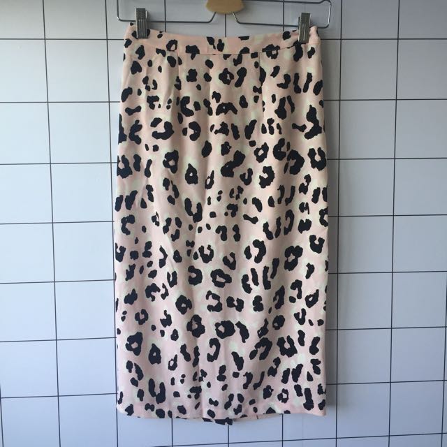 warehouse pink leopard print dress