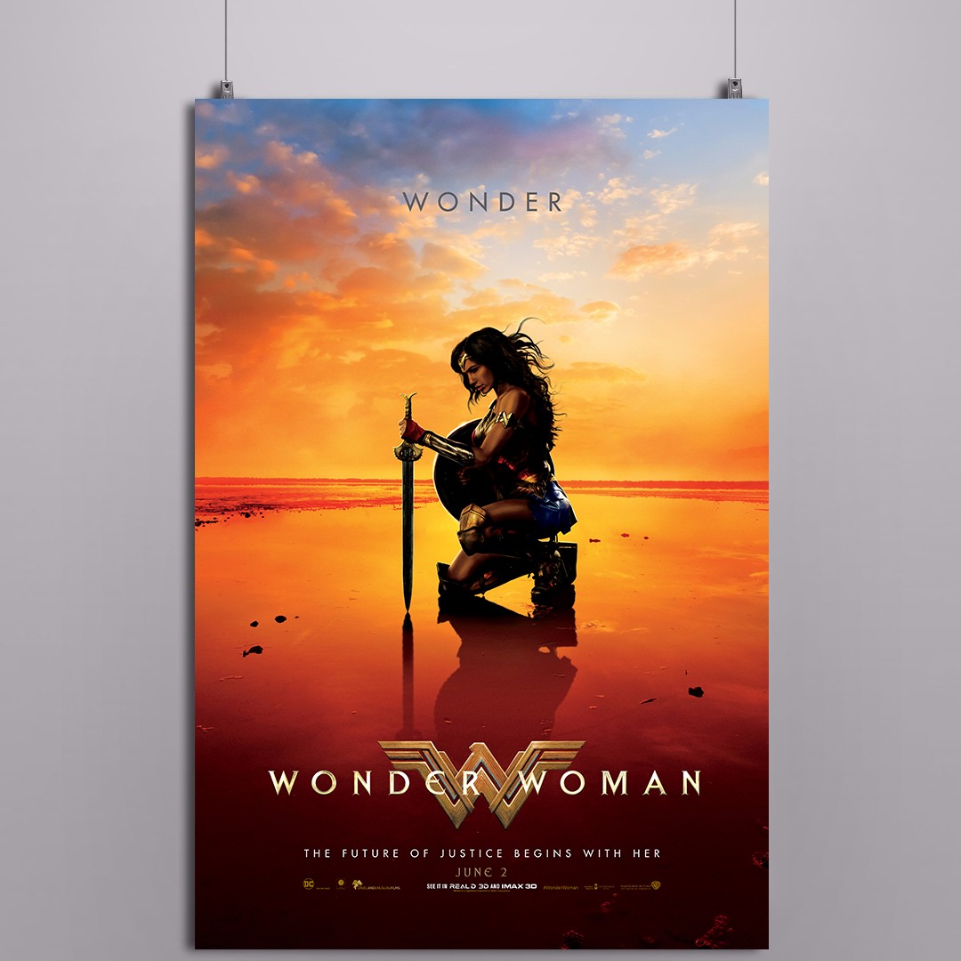 Wonder Woman A3 Movie Poster Design Craft Art Prints On Carousell