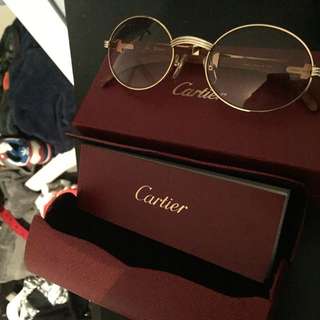 Vintage Cartier (Light Tint) Gold/Wood Frames