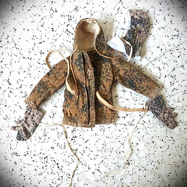 1 6 Scale Dragon WW2 WWII German Germany Infantry Camo Camouflage Reversible Hood Hooded Winter Jacket Gloves. Soldier Story bbi did 3R