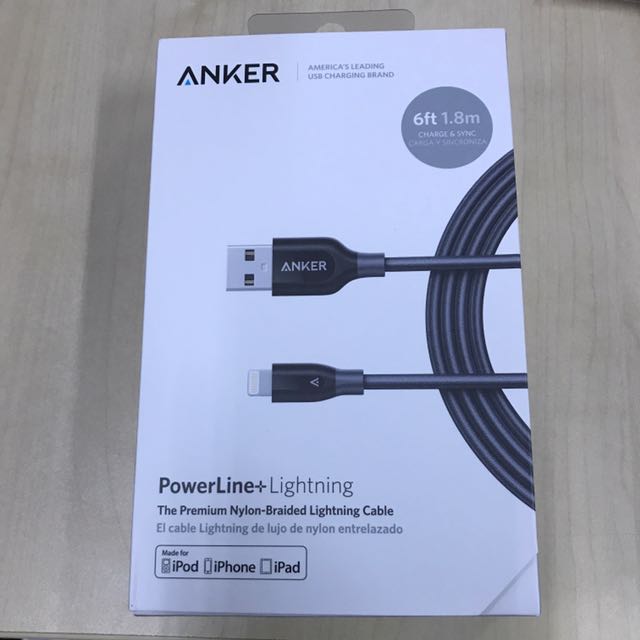 Anker Powerline Lightning Cable Mobile Phones Tablets Iphone Iphone 7 Series On Carousell