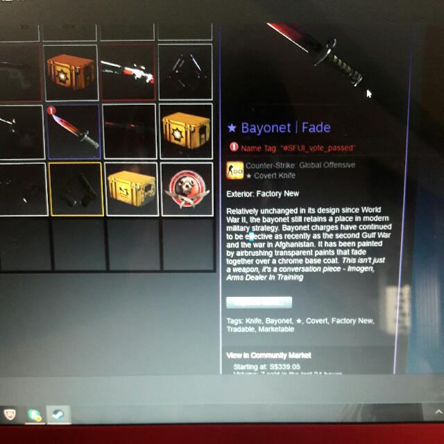 Bayonet Fade Factory New Toys Games Video Gaming Video Games On Carousell