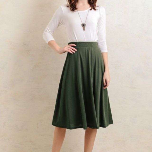 olive green midi